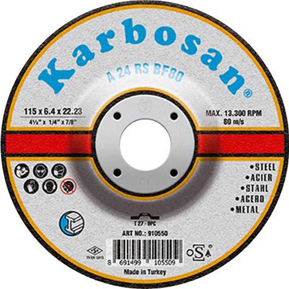 Karbosan 180x10x22.23 NK Metal Taşlama Diski