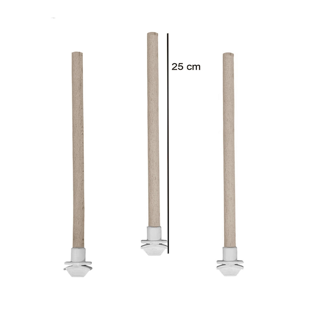 Markapet Doğal Ahşap Kuş Tüneği 1.2 cm-25 cm Standart  ( 2 Adet )