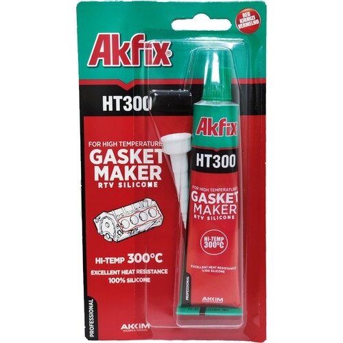 Akfix HT300 Rtv Yüksek Isı Silikonu 50 gr Kırmızı-2 Adet