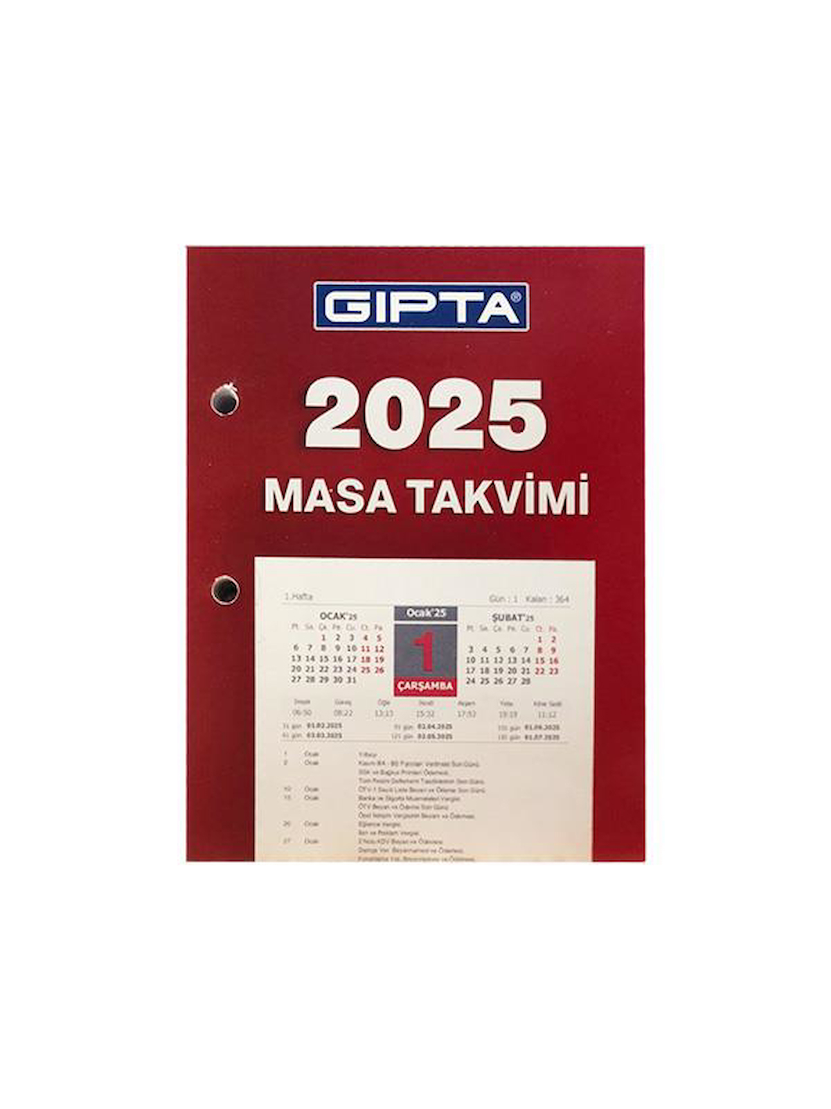 Gıpta 2025 Blok Masa Takvimi 10x13 cm