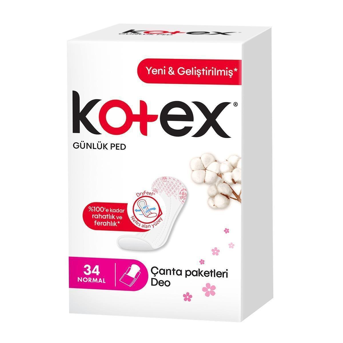 Kotex Günlük Ped Normal 34'lü