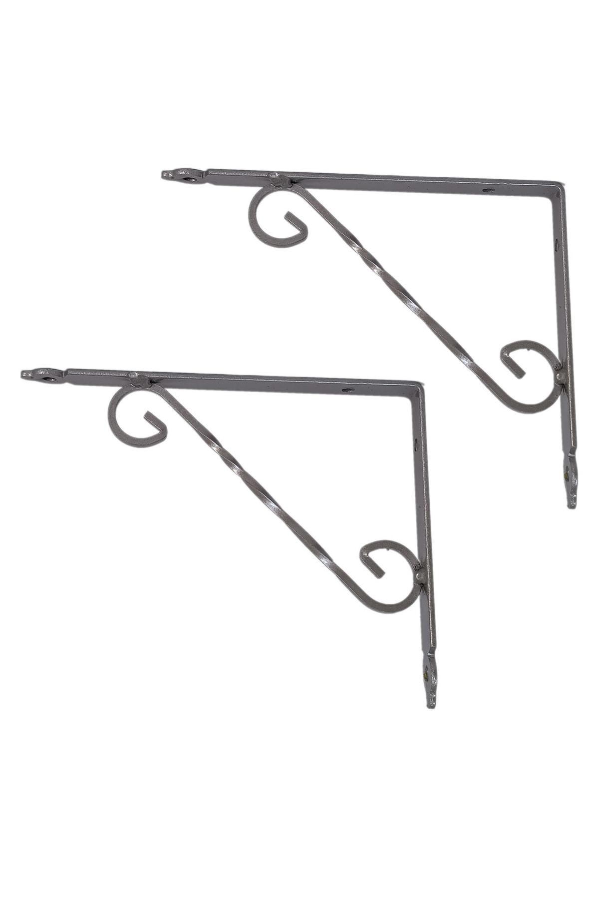 Ferforje Raf Altı Metal L Ayak - 20x15 Cm (2 Adet)