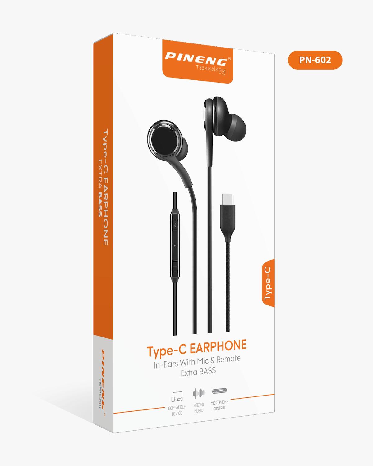 PINENG TYPE-C EARPHONE EXTRA BASS KULAKLIK PN-602