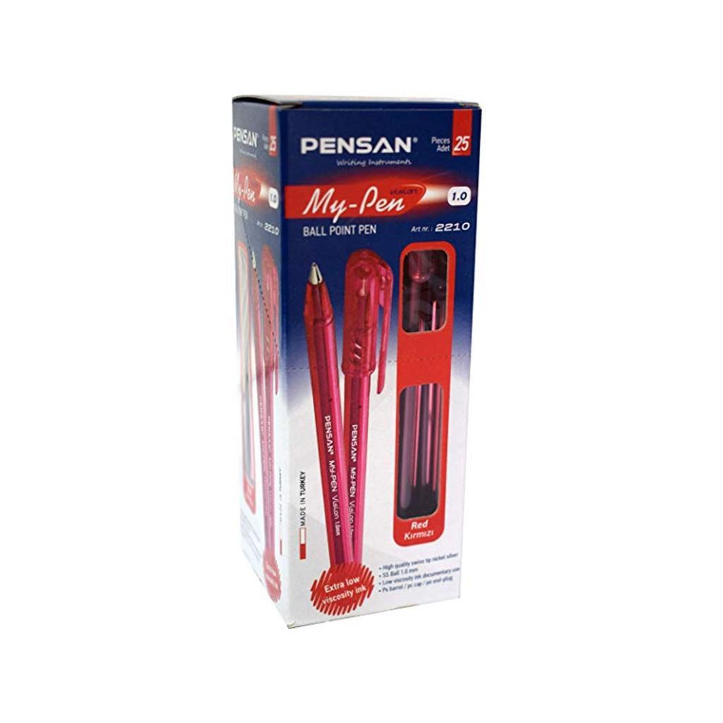 Pensan Tükenmez Kalem My-Pen 1.0 Kırmızı 2210 25Li