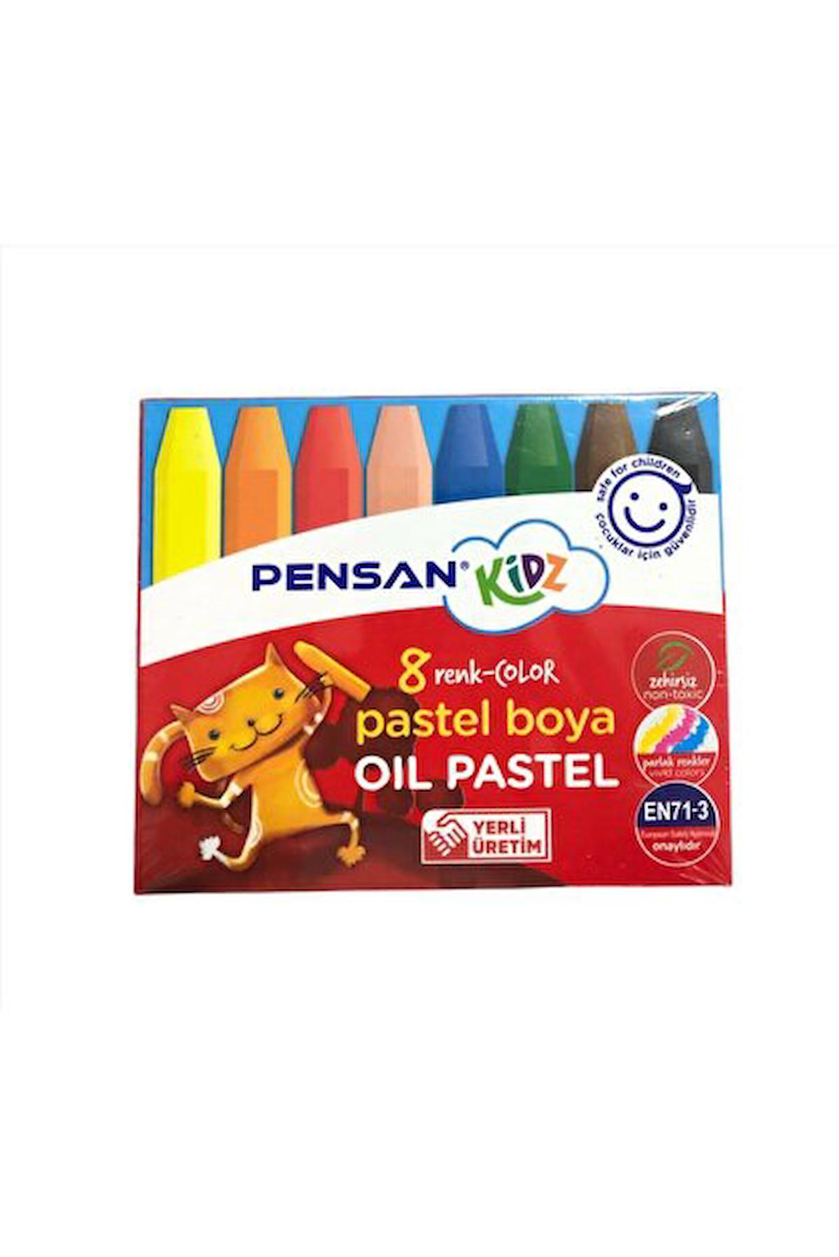 Pensan Kidz 8 Renk Yağlı Pastel Boya