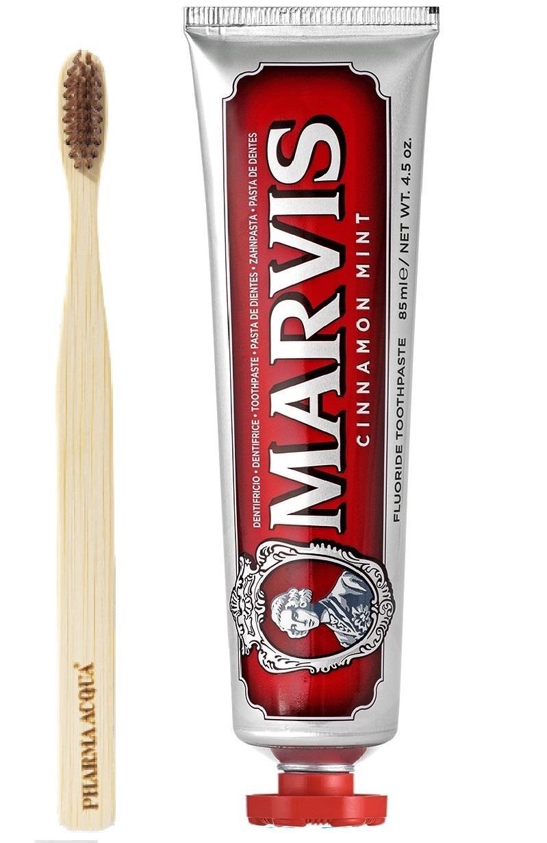 Marvis Cinnamon Mint Nane & Tarçın Aromalı Beyazlatma Doğal Diş Macunu 85 ml & Diş Fırçası 