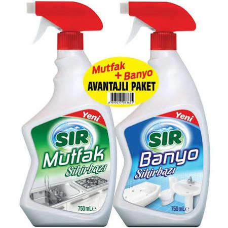 Sır Mutfak ve Banyo Temizleyici Sprey 2 x 750 ml