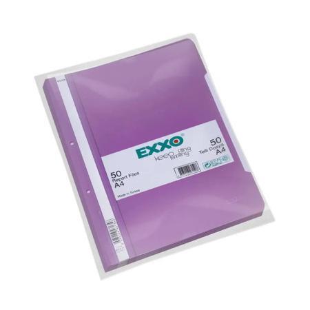 Exxo Telli Dosya PP Pastel A4 Mor (50 Li Paket)