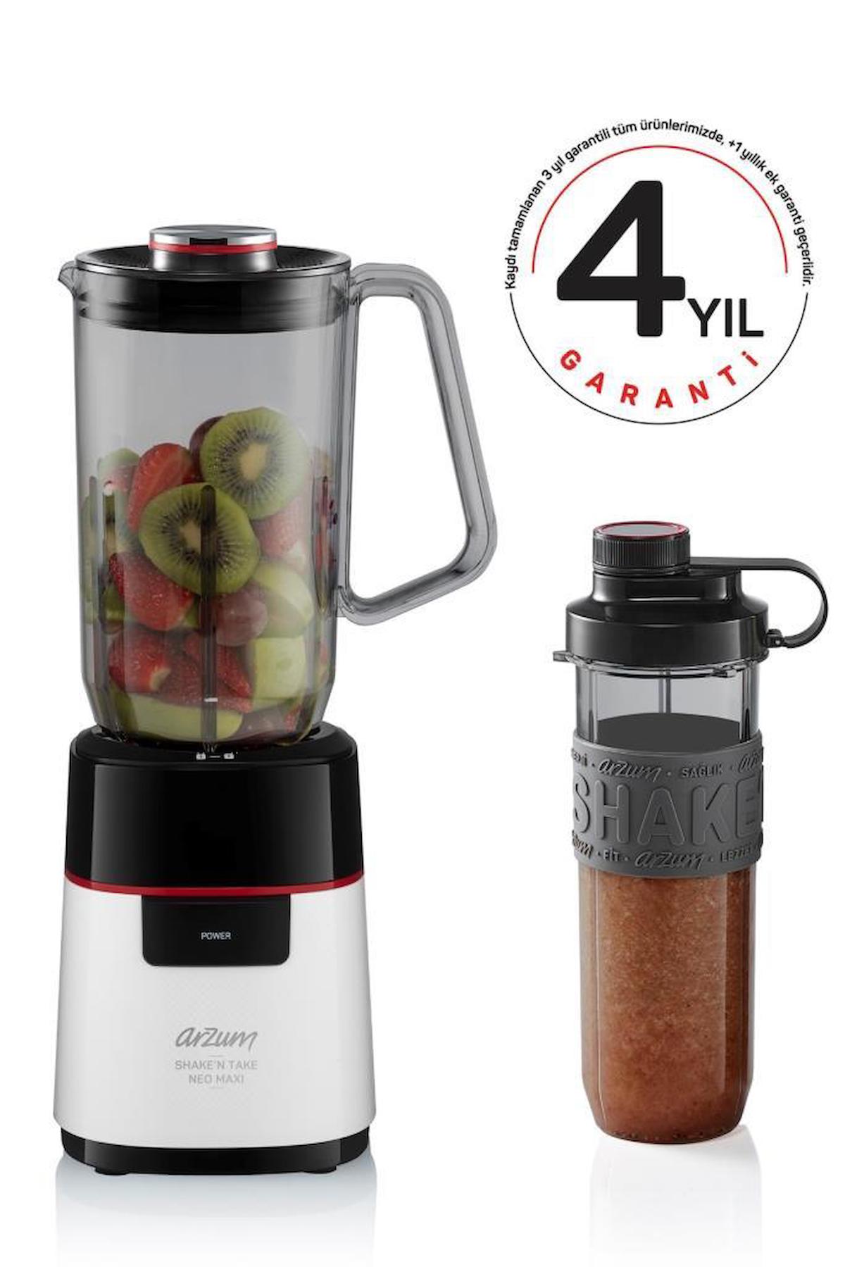 Arzum AR1174-B Shake'N Take Neo Maxi Kişisel Smoothie Sürahi Blender - Beyaz