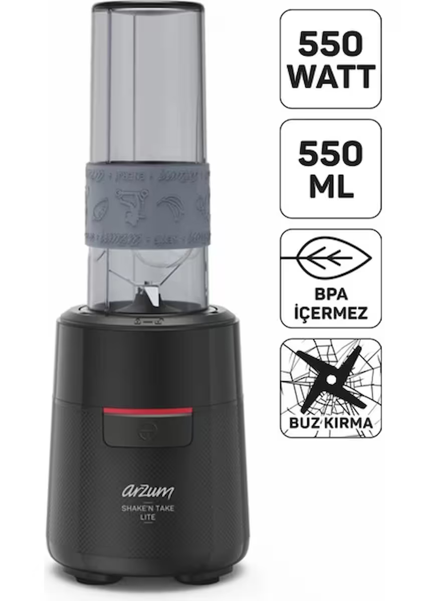 Arzum AR1191 Shake’n Take Blend 550 W Kişisel Blender – Siyah