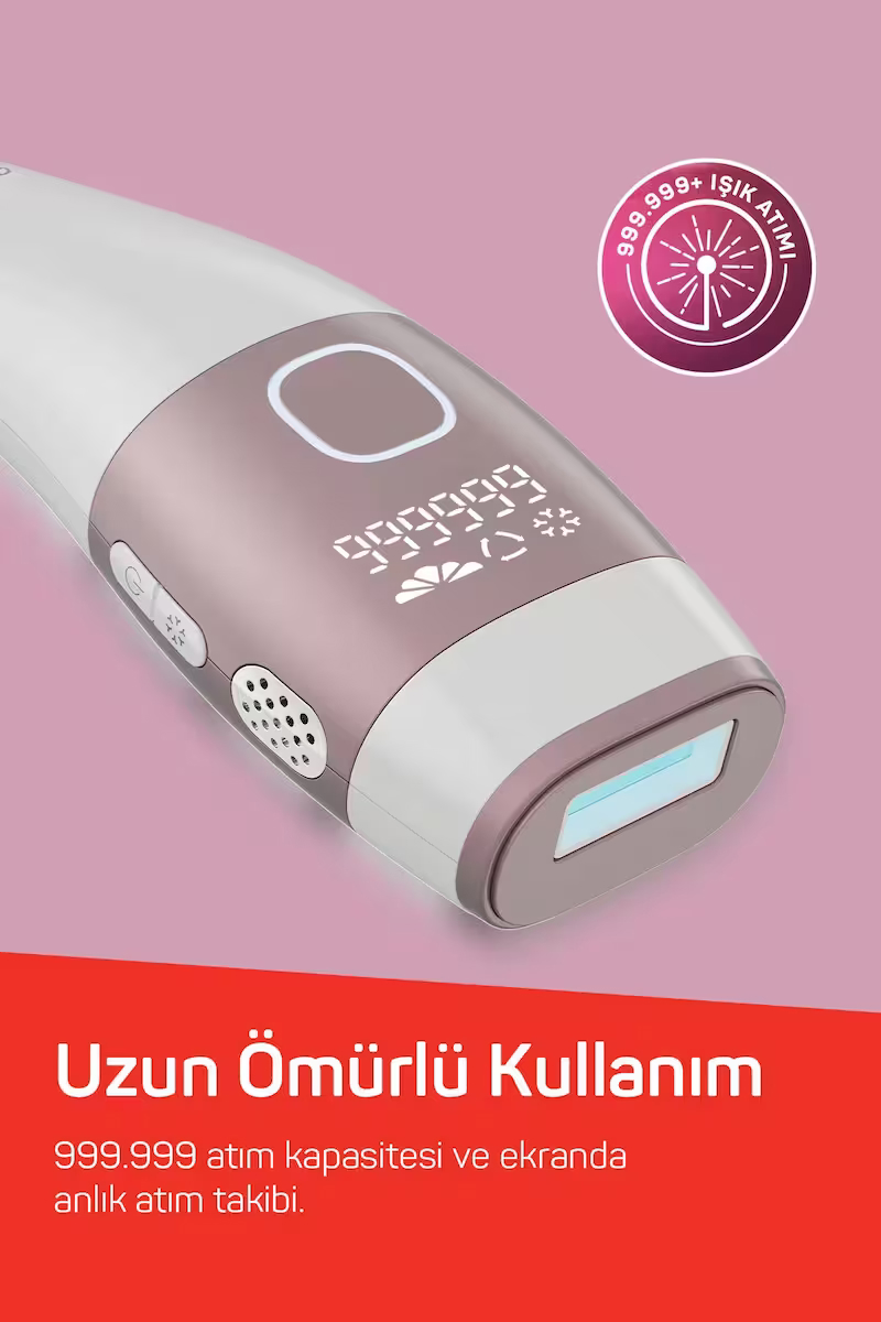 AR5176 SateenTouch IPL Lazer Epilasyon, 999.999 Atım,Evde Tüy Alma,Soğutmalı, 5 Kademe, Otomatik Mod