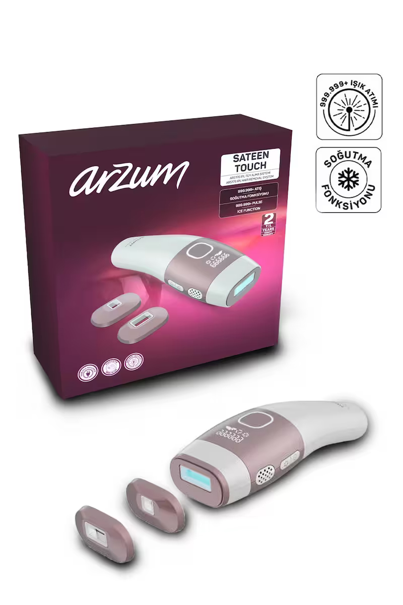 AR5176 SateenTouch IPL Lazer Epilasyon, 999.999 Atım,Evde Tüy Alma,Soğutmalı, 5 Kademe, Otomatik Mod