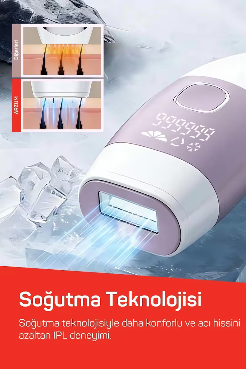 AR5176 SateenTouch IPL Lazer Epilasyon, 999.999 Atım,Evde Tüy Alma,Soğutmalı, 5 Kademe, Otomatik Mod