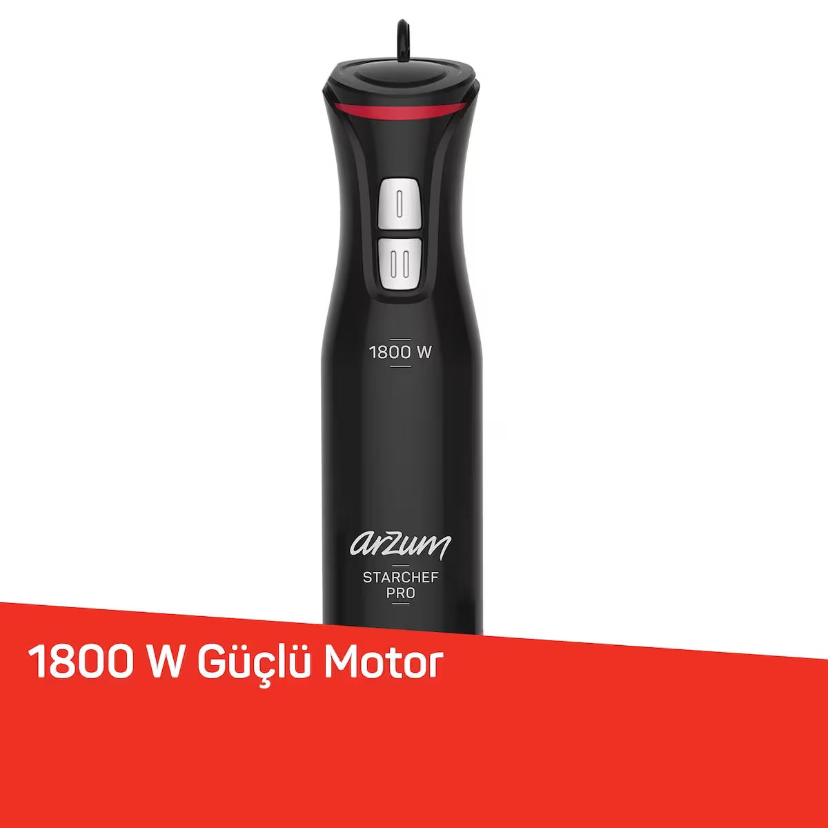 AR1204 Starchef Pro 1800W 4 Bıçaklı 1.5 L Hazneli 2 Kademeli Multi Blender Seti, Siyah