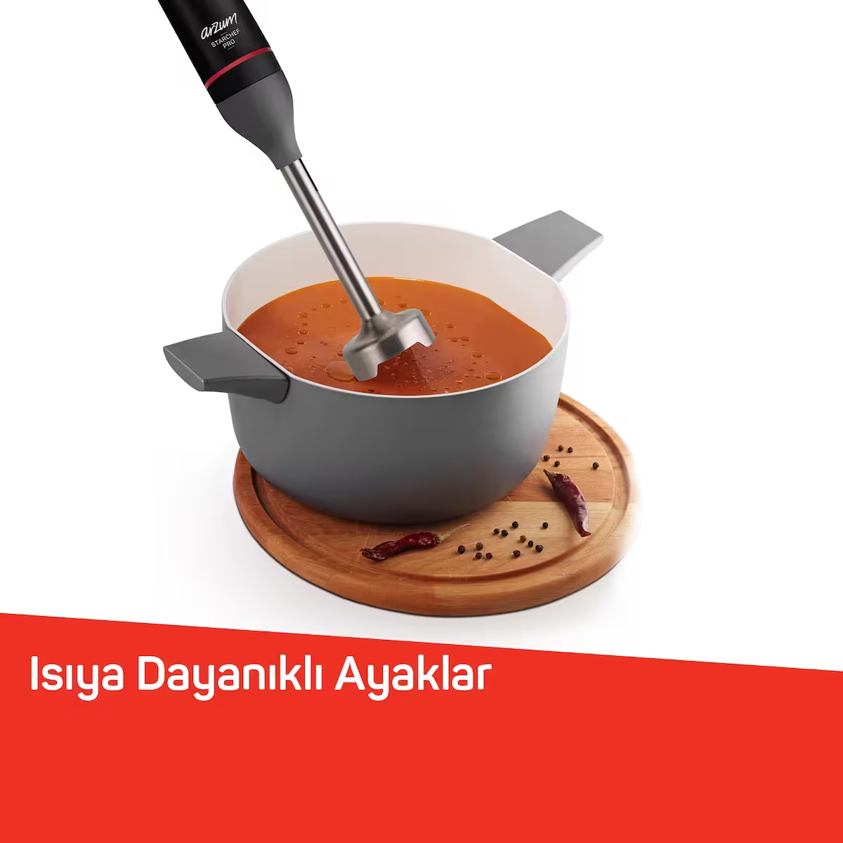 AR1204 Starchef Pro 1800W 4 Bıçaklı 1.5 L Hazneli 2 Kademeli Multi Blender Seti, Siyah