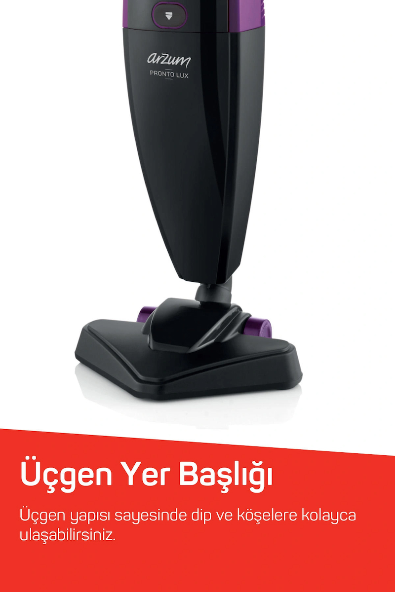AR4075 Pronto Lux 2‘si 1 Arada Dikey Elektrikli Süpürge 800W, 1,5 L Toz Haznesi, Mürdüm