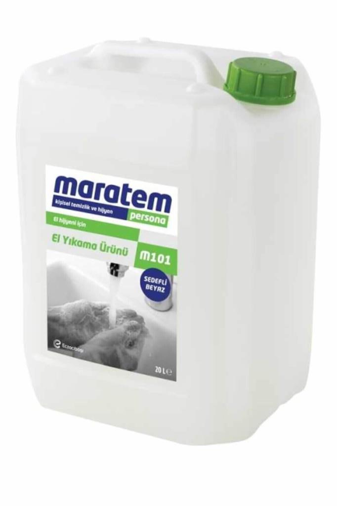 Maratem M101 Sıvı El Sabunu Beyaz Sedefli 20 Lt