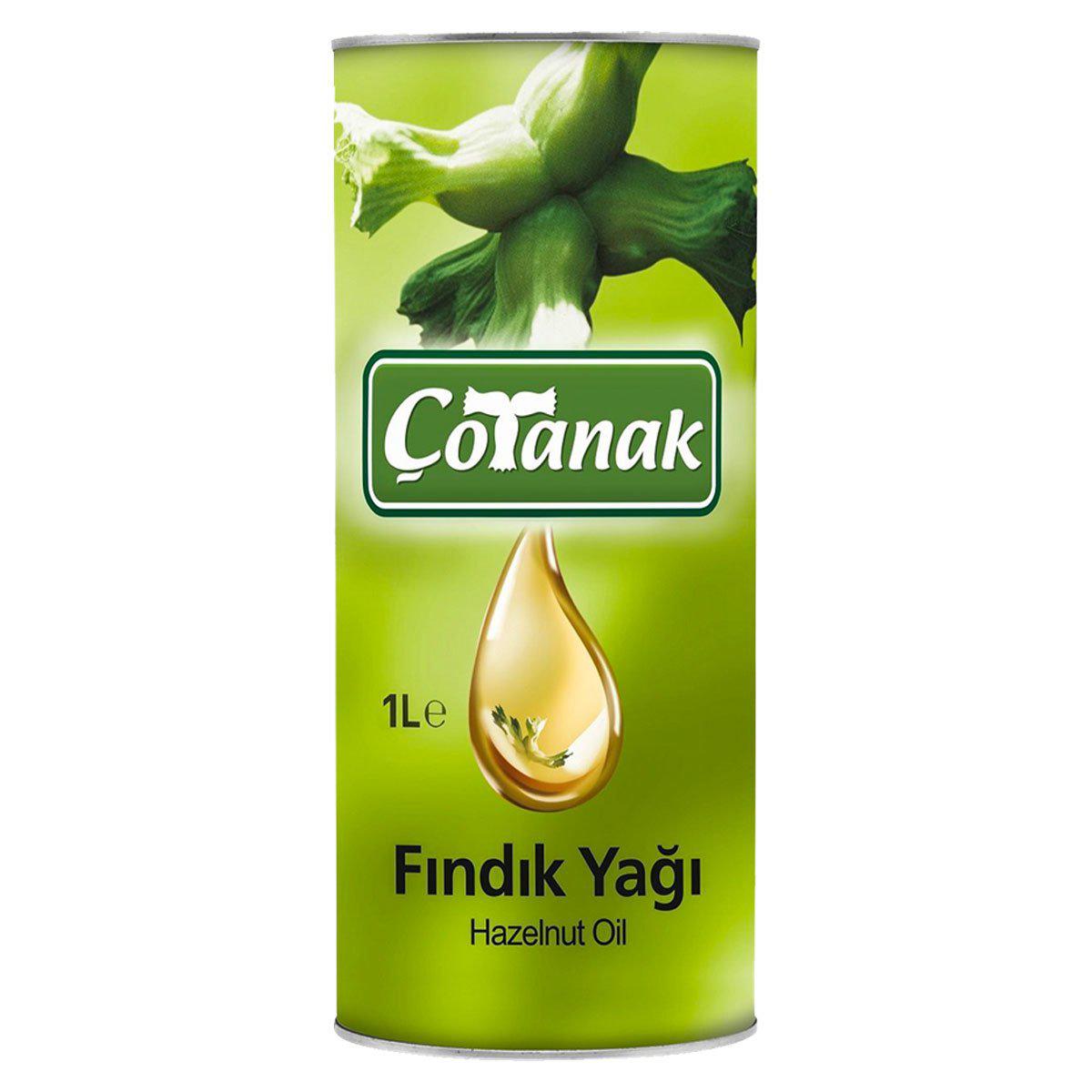 Çotanak Fındık Yağı 1 lt Teneke