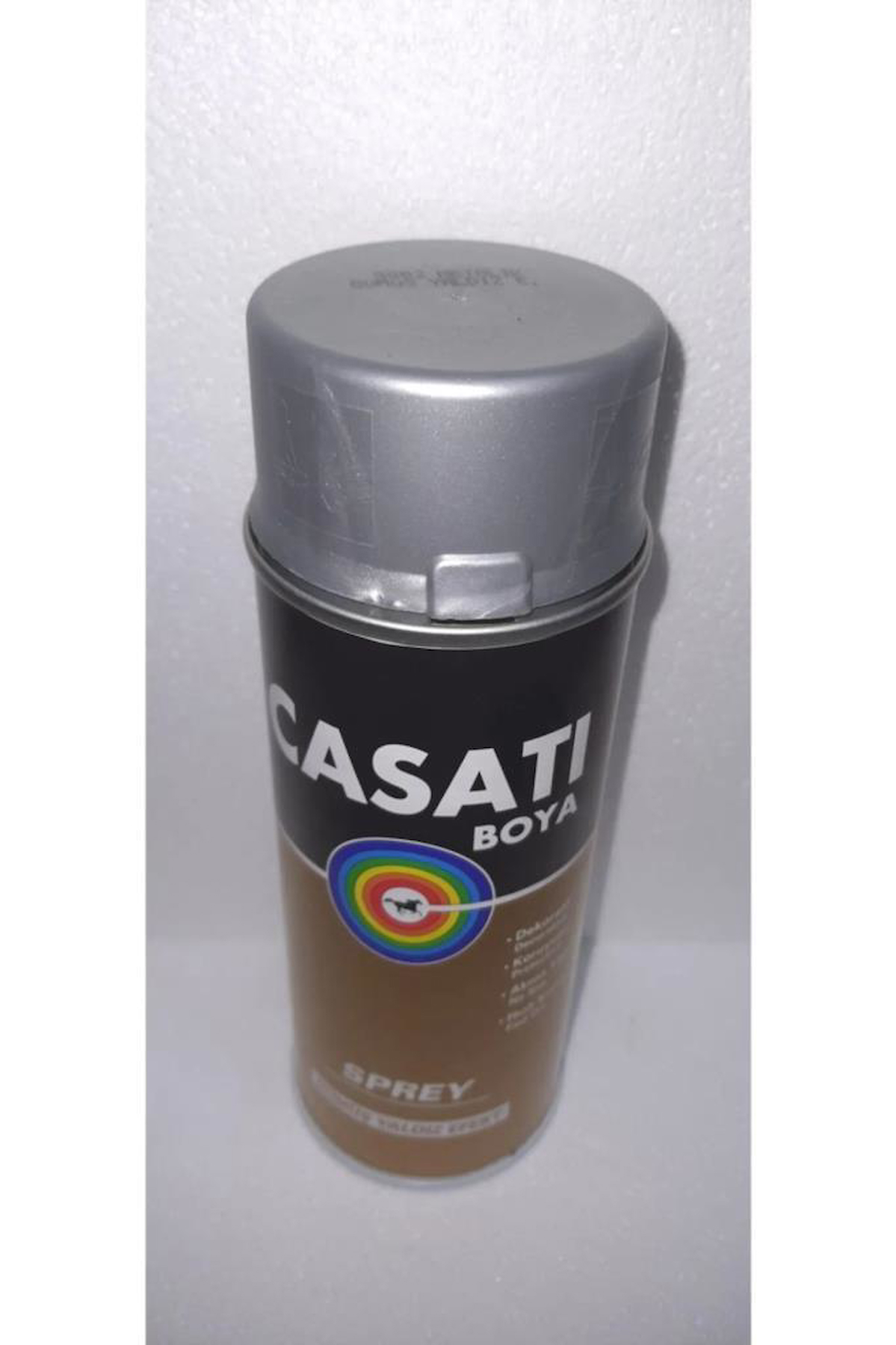 Casati Akrilik Sprey Boya 400 ML S802 Gümüş Yaldız Efekt