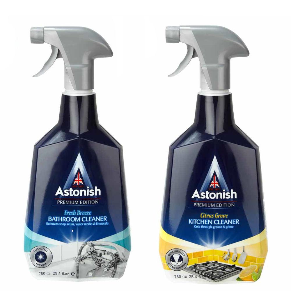 Astonish Metal Sprey Yüzey Temizleyici 750 ml & Banyo Temizleyici 750 ml 