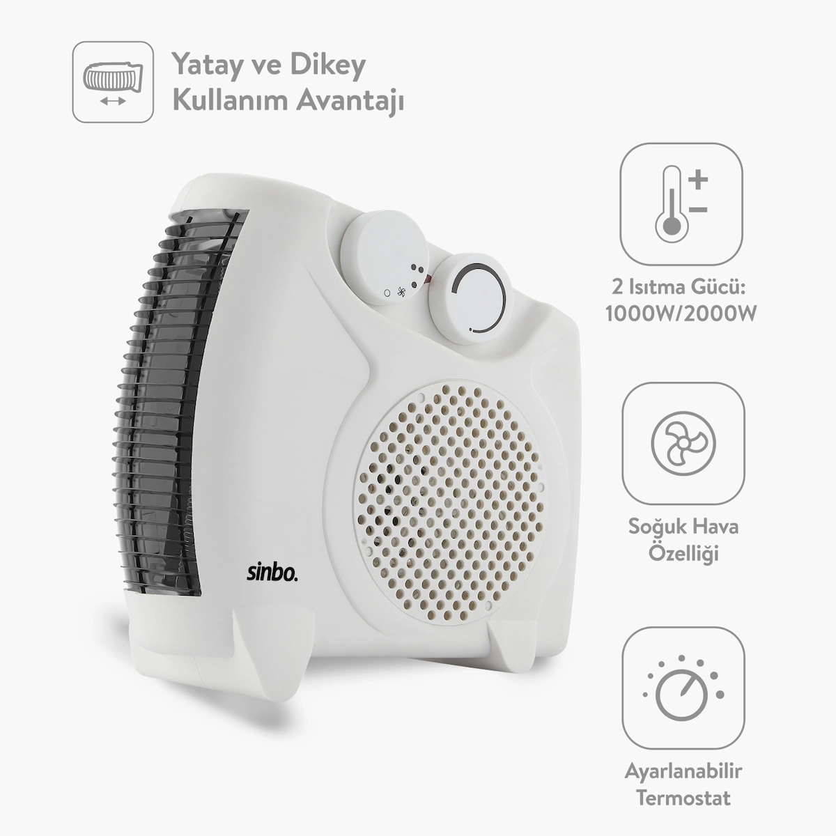 SİNBO FANLI ISITICI 2000W SFH-6940