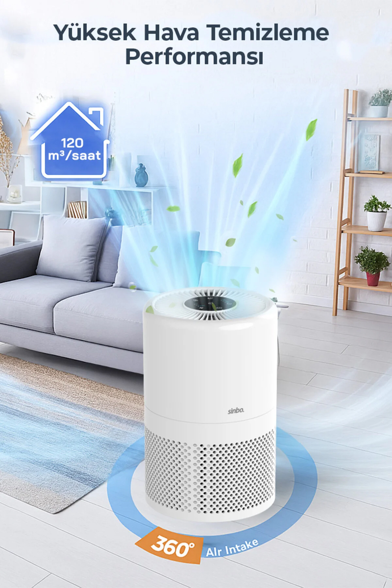 SAP-5508 Akıllı H13 Hepa Filtreli Wifi Özellikli Hava Temizleyici