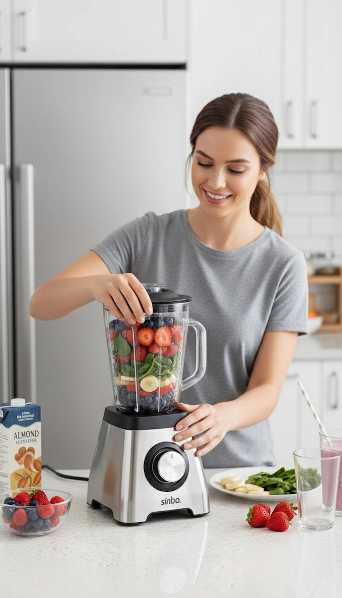 Sinbo 1.5L 400W 6’lı Çelik Bıçak Buz Kırma Paslanmaz Turbo Blender İnox SHB-7519