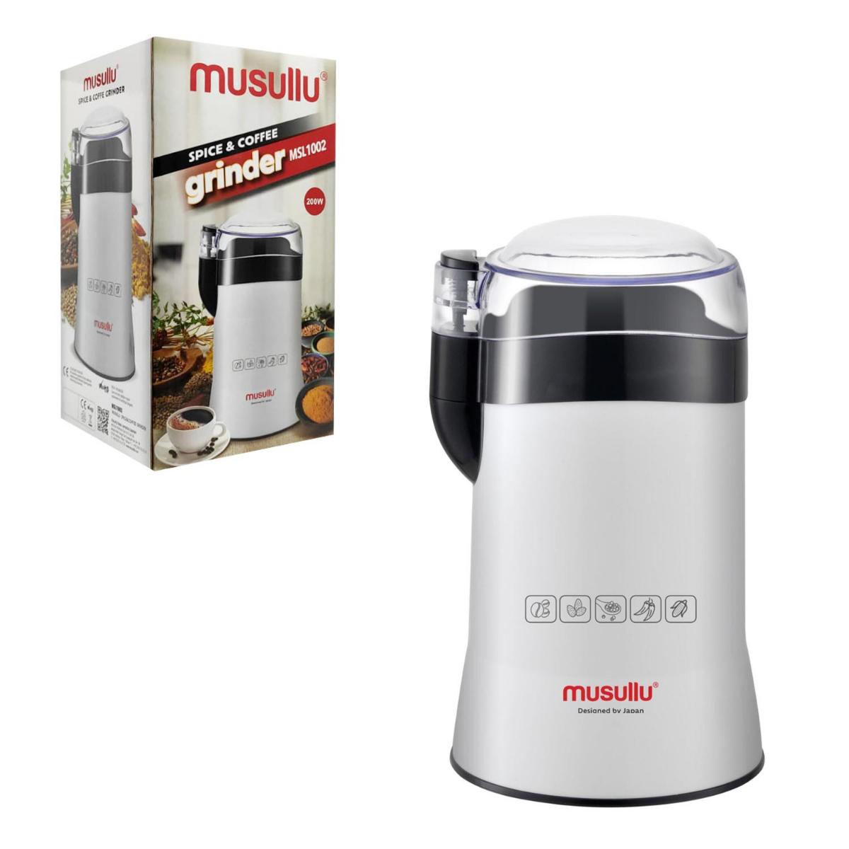 KAHVE VE BAHARAT ÖĞÜTÜCÜ MAKİNESİ 200W MUSULLU MSL-1002