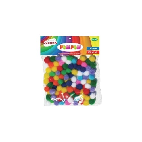 Ticon Pastel Renk Pom Pom 10 Mm 100 Adet