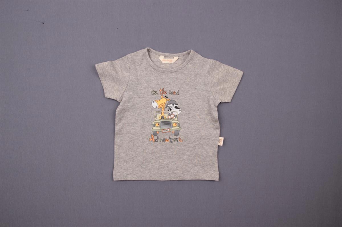 Mini Damla T-Shirt Safari Gri Melanj