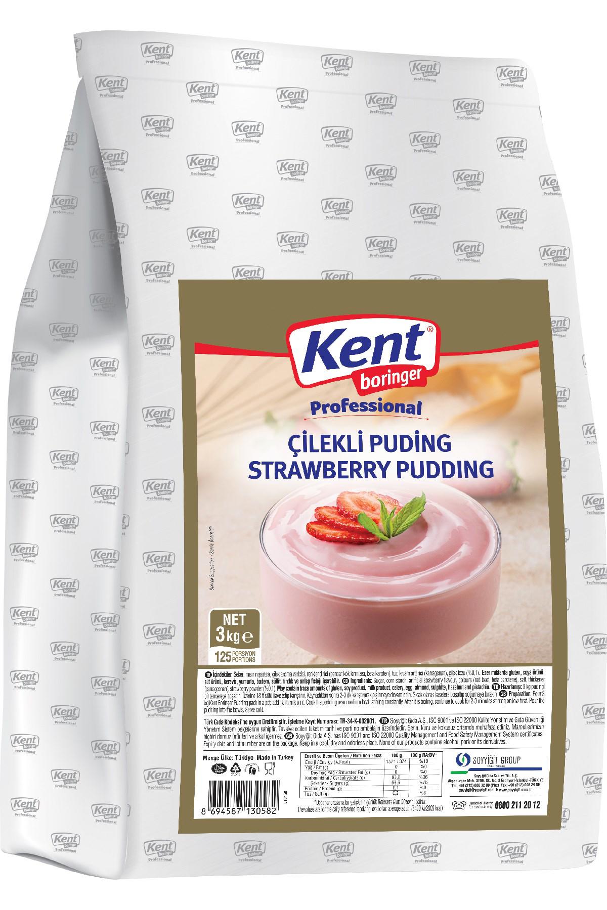 KB Professional Çilekli Puding 3 Kg