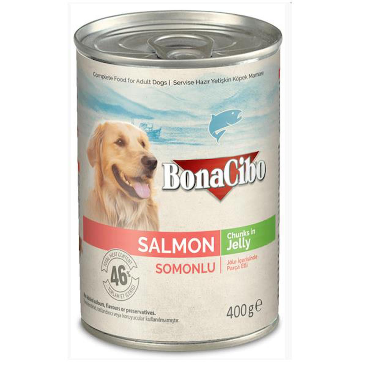 Bonacibo Jöleli Somonlu Yaş Yetişkin Köpek Maması 400 GR