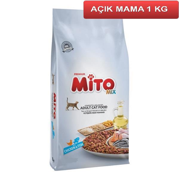 Mito Mix Adult Tavuklu ve Balıklı Yetişkin Kedi Maması 1 Kg AÇIK