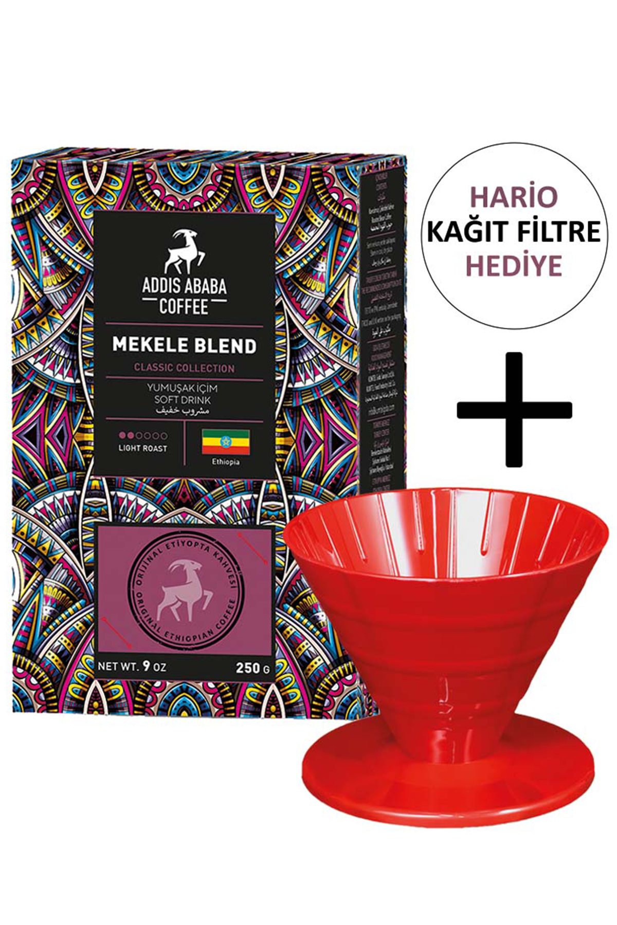 Mekele Blend Filtre Kahve 250 Gr. & V60 Dripper