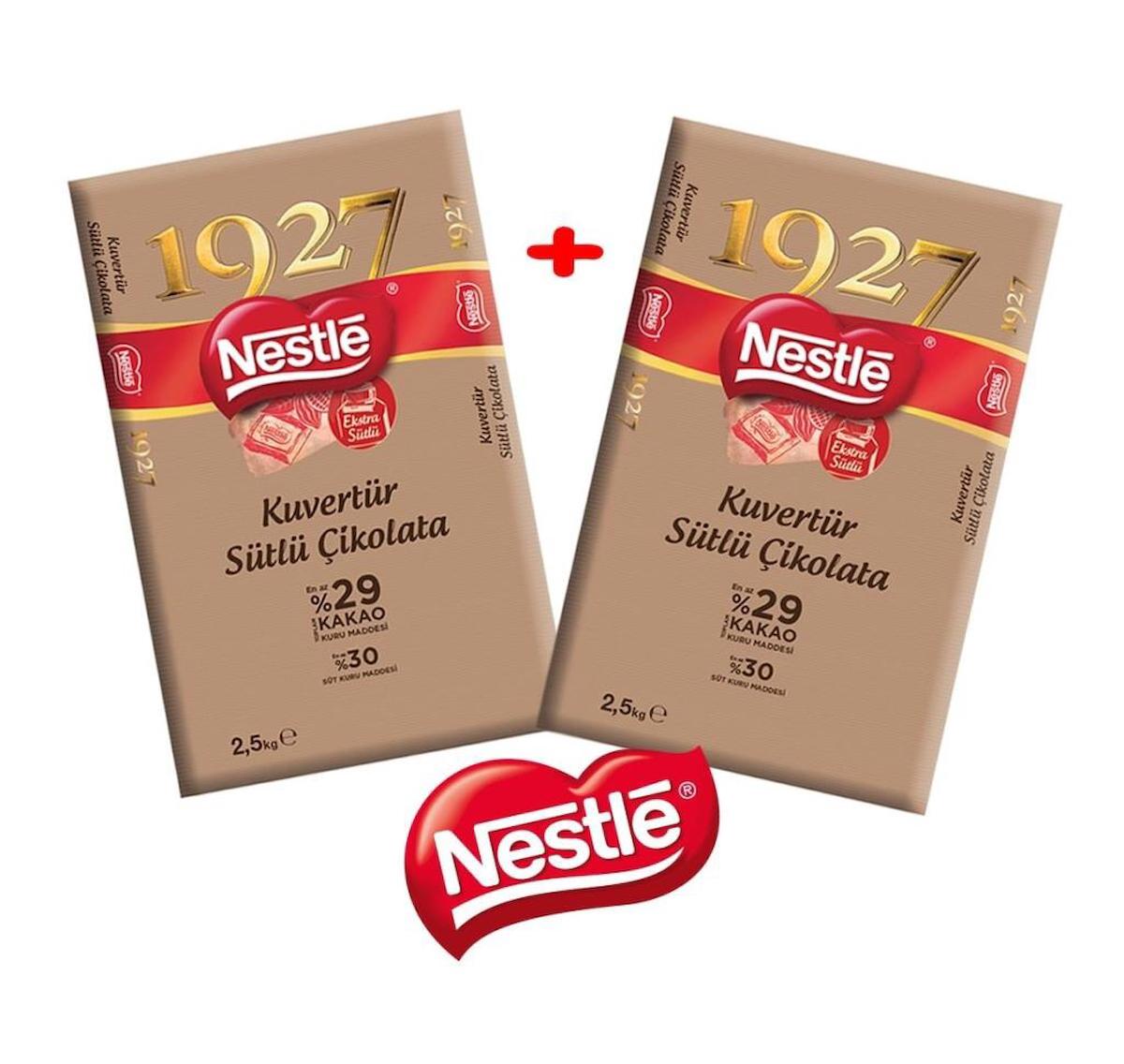 Nestle 1927 Kuvertür Sütlü Çikolata - 2,5 Kg X 2 Adet