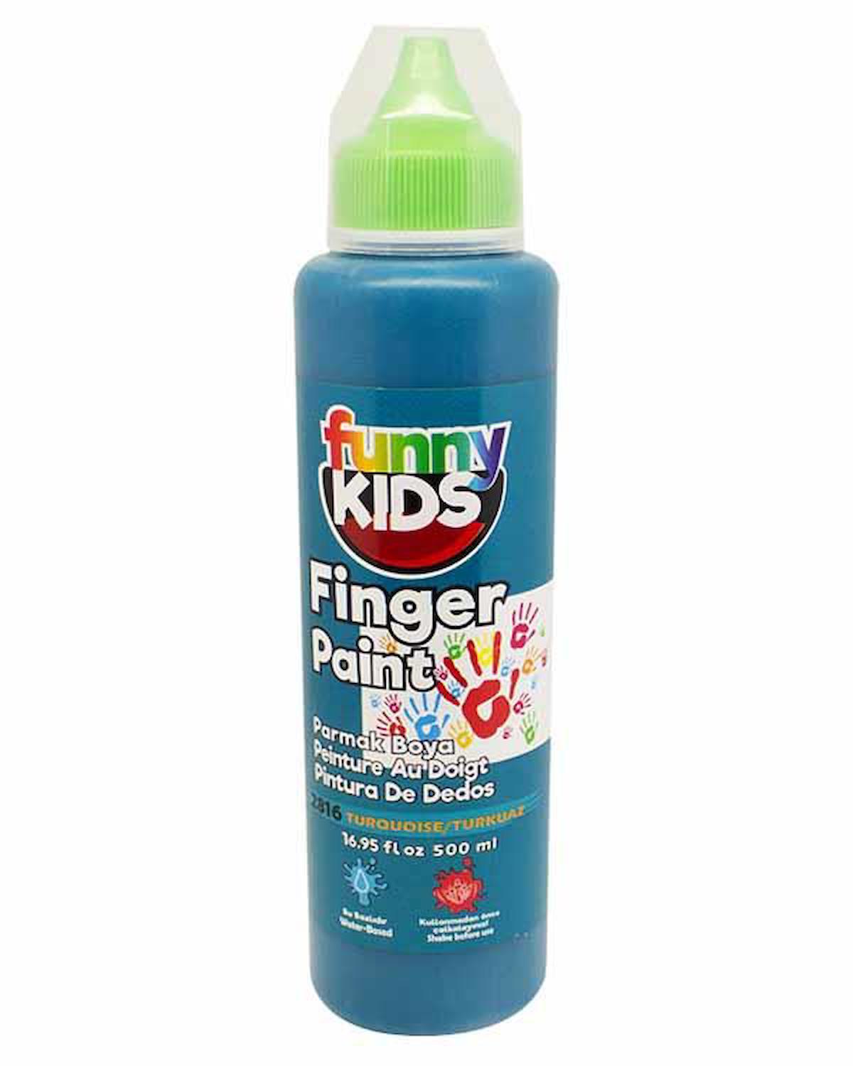 Funny Kids Parmak Boyası Turkuaz 500ml