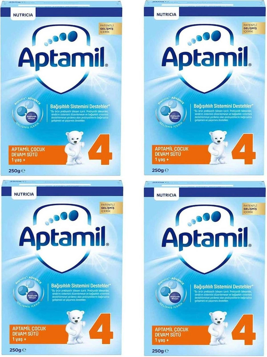 Aptamiş 4 Bebek Sütü +1 yaş 250 gr 4'lü