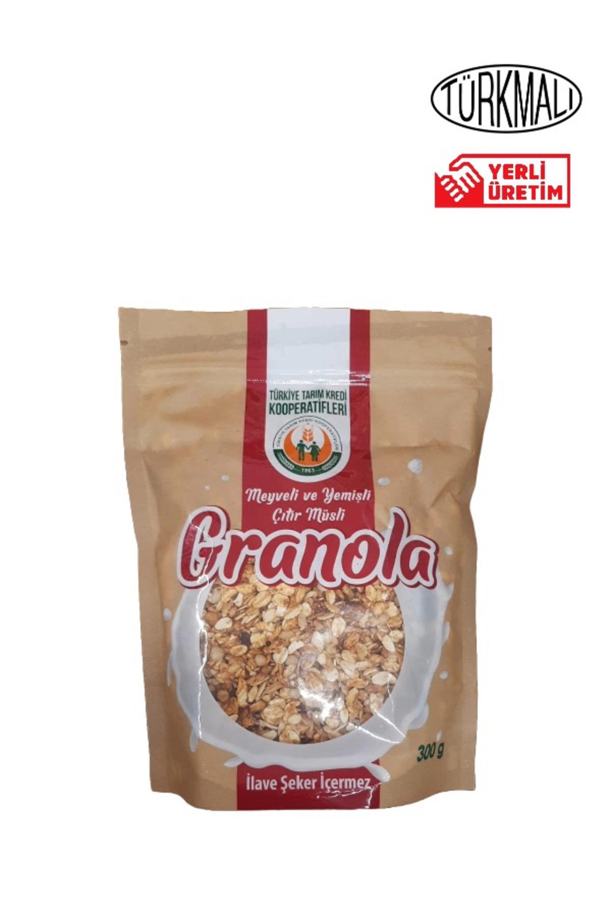 GRANOLA MEYVELİ VE YEMİŞLİ ÇITIR MÜSLİ 300 GR TARIM KREDİ