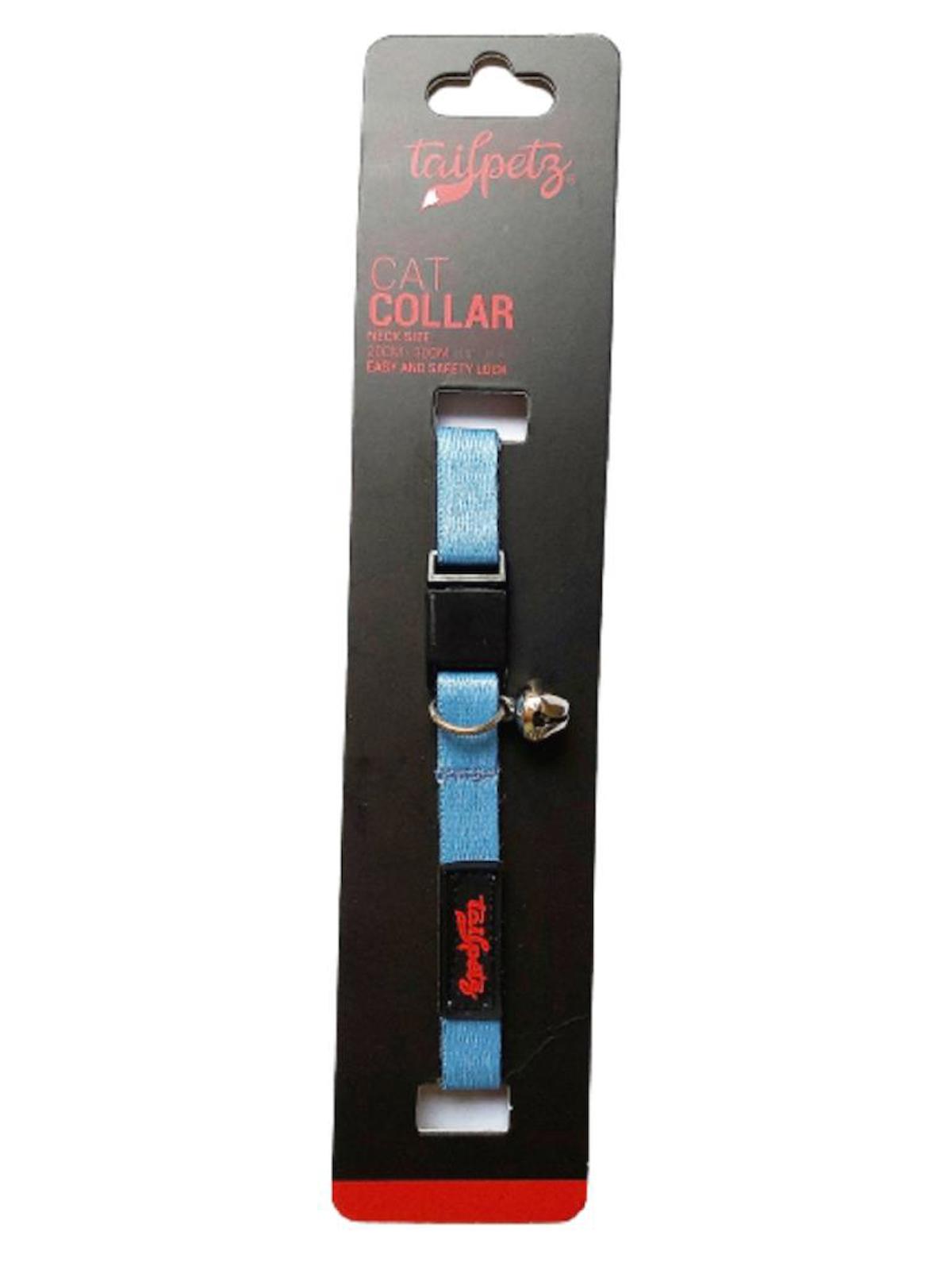 Tailpetz Cat Color Easy & Safety Lock Blue Ayarlanır Kedi Boyun Tasması