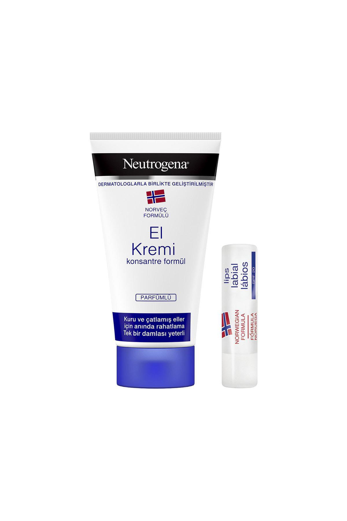 Neutrogena El Kremi Parfümlü 75 Ml+Dudak Nemlendirici Hediye