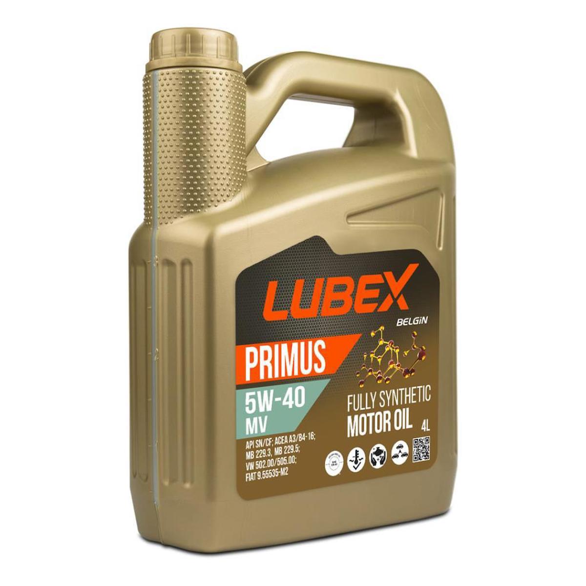 Lubex Primus MV 5W-40 4 Lt Tam Sentetik Motor Yağı