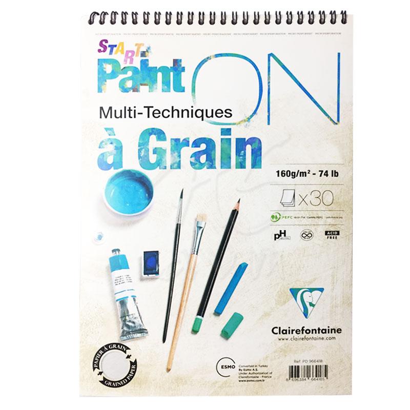 Clairefontaine Paint On Starter Teknik Blok Spiralli 160g A5