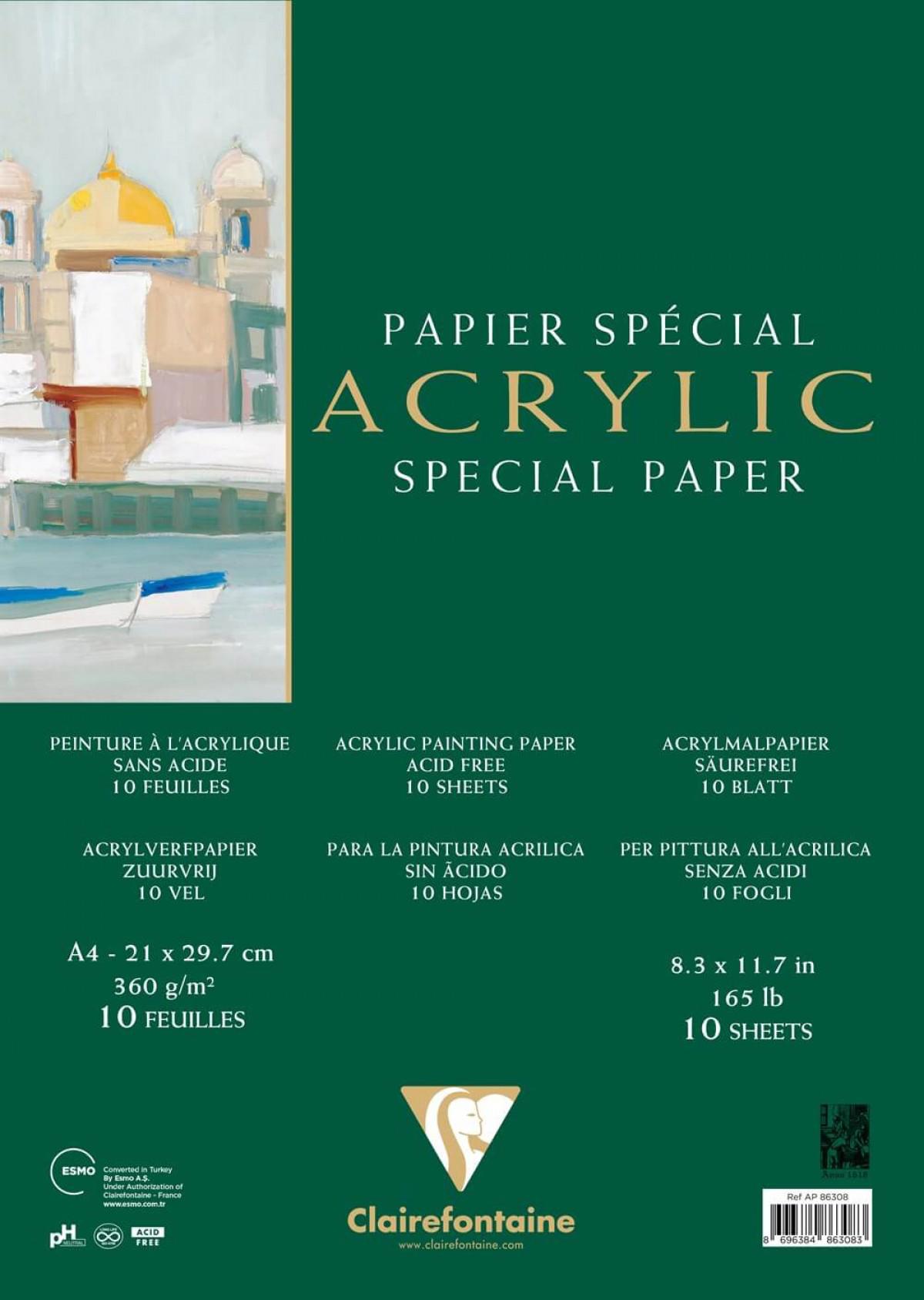 Acrylic Special Paper A4 360gr 10yp Akrilik Blok / 86308