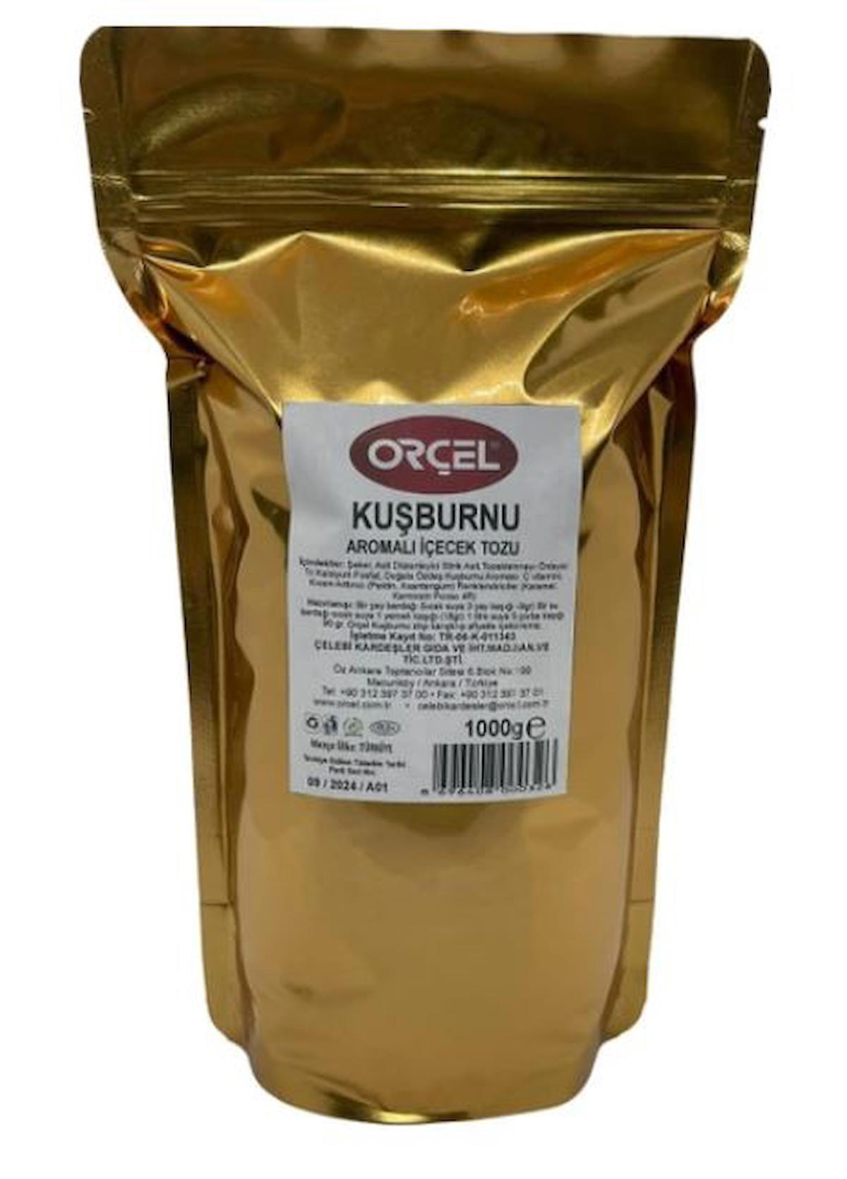 Orçel Kuşburnu Aromalı İçecek Tozu Oralet Çay 1 Kg.