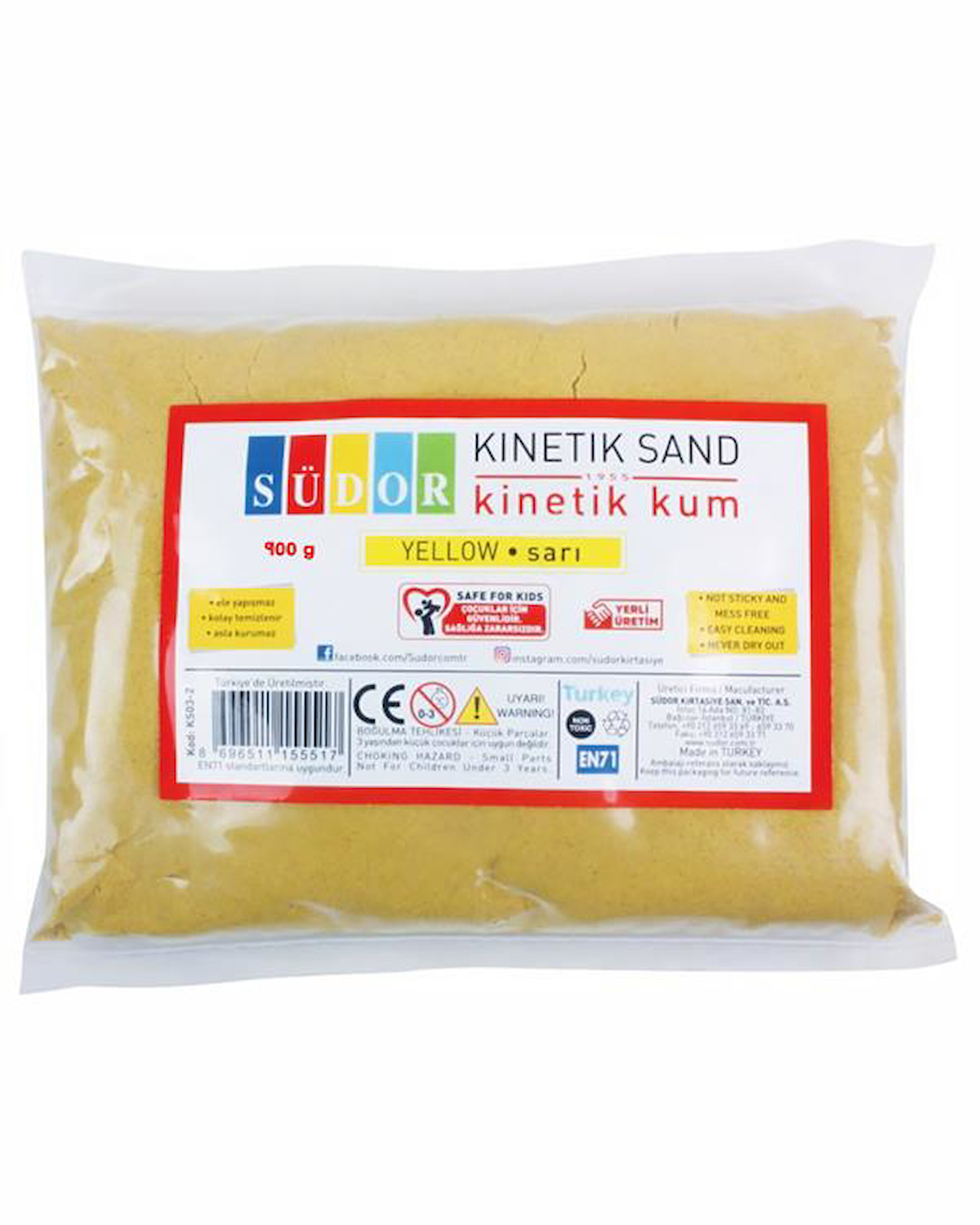 Südor Kinetik Kum Sarı 900 gr