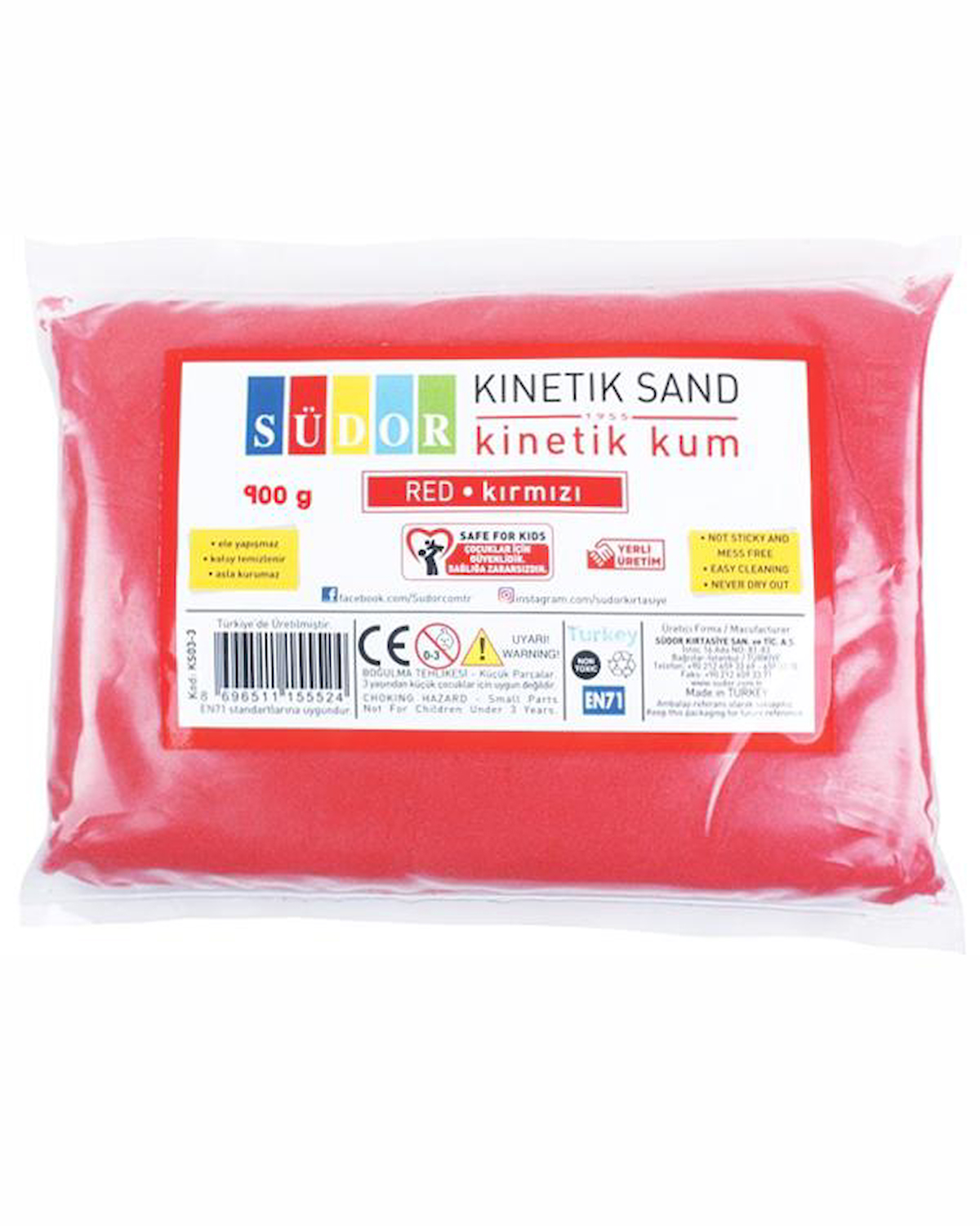 Südor Kinetik Kum Kırmızı 900 gr