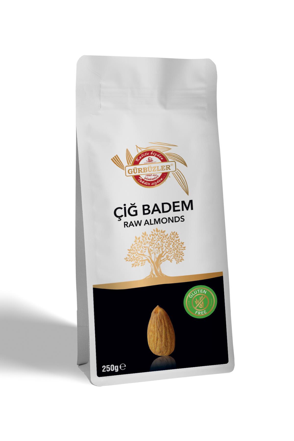 GÜRBÜZLER Glutensiz Badem Çiğ 250 gram