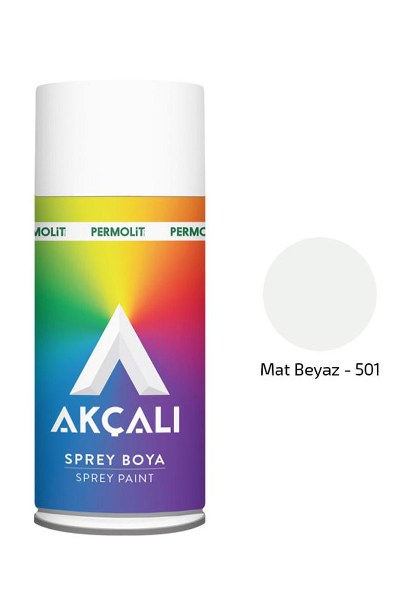 Akçalı 501 Mat Beyaz Sprey Boya Ral9010 400Ml 