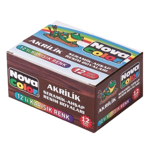 Nova Color Akrilik Boya 12 Renkli Set Nc-179