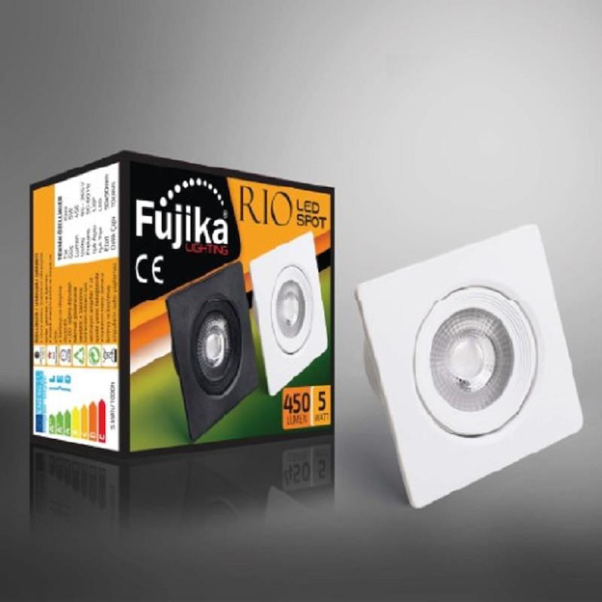 FUJİKA 5W RİO LED SPOT KARE BEYAZ KASA BEYAZ IŞIK 6500 K